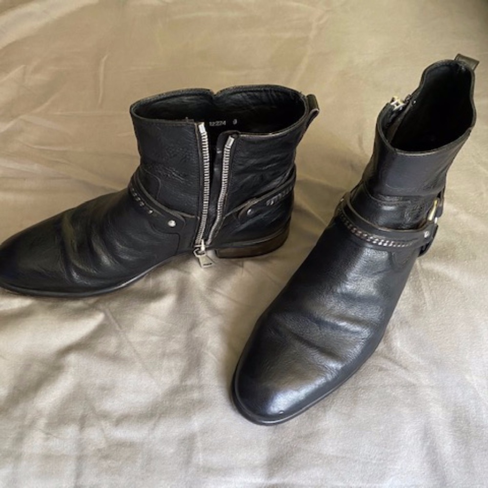 John Varvatos Eldridge Harness Boots 9D